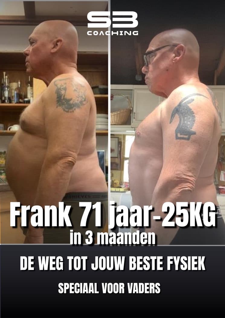 Voor en na: Frank, 25 kg lichter op zijn 71e, met coaching van Mannen met een Missie