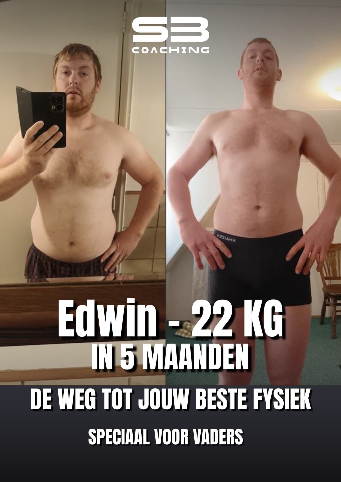 Voor-en-na transformatie 40 van een vader die afviel met coaching van Mannen met een Missie